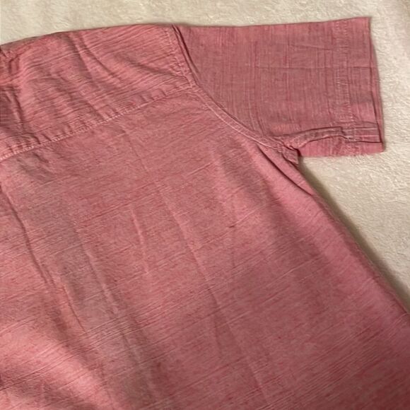 Size 6/7 Wonder Nation pink & blue short sleeve 100% cotton button down shirt - Picture 13 of 16